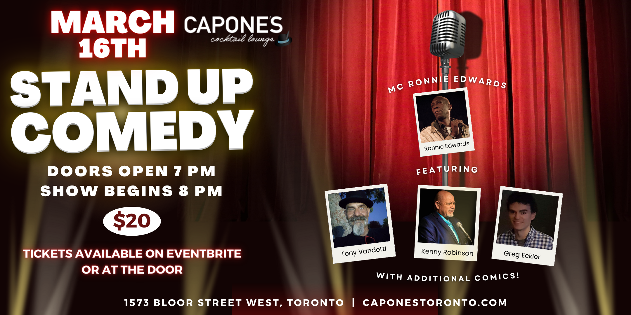 CAPONE’S STAND UP COMEDY SHOW!