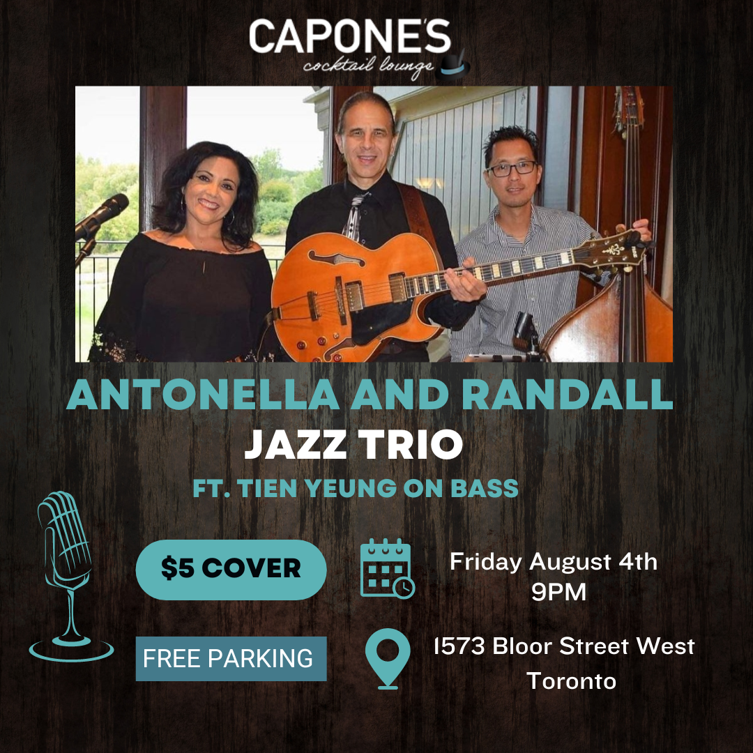 LIVE JAZZ: Antonella and Randall Trio ft. Tien Yeung on Bass